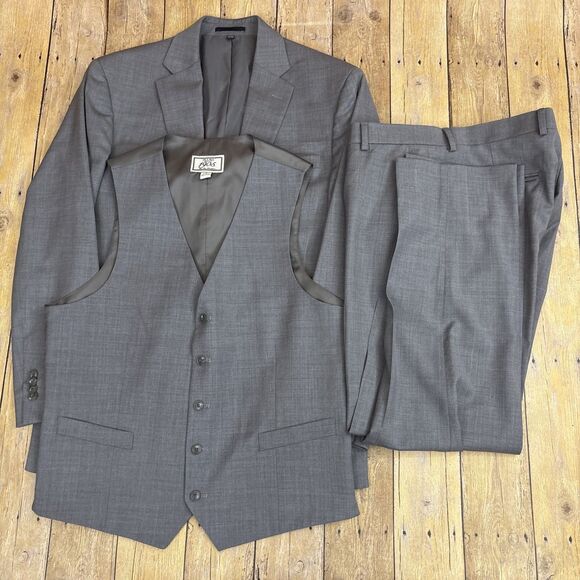 Jos A Bank 1905 BRRR Comfort Suit 3 Piece Solid 38S 34W 28I